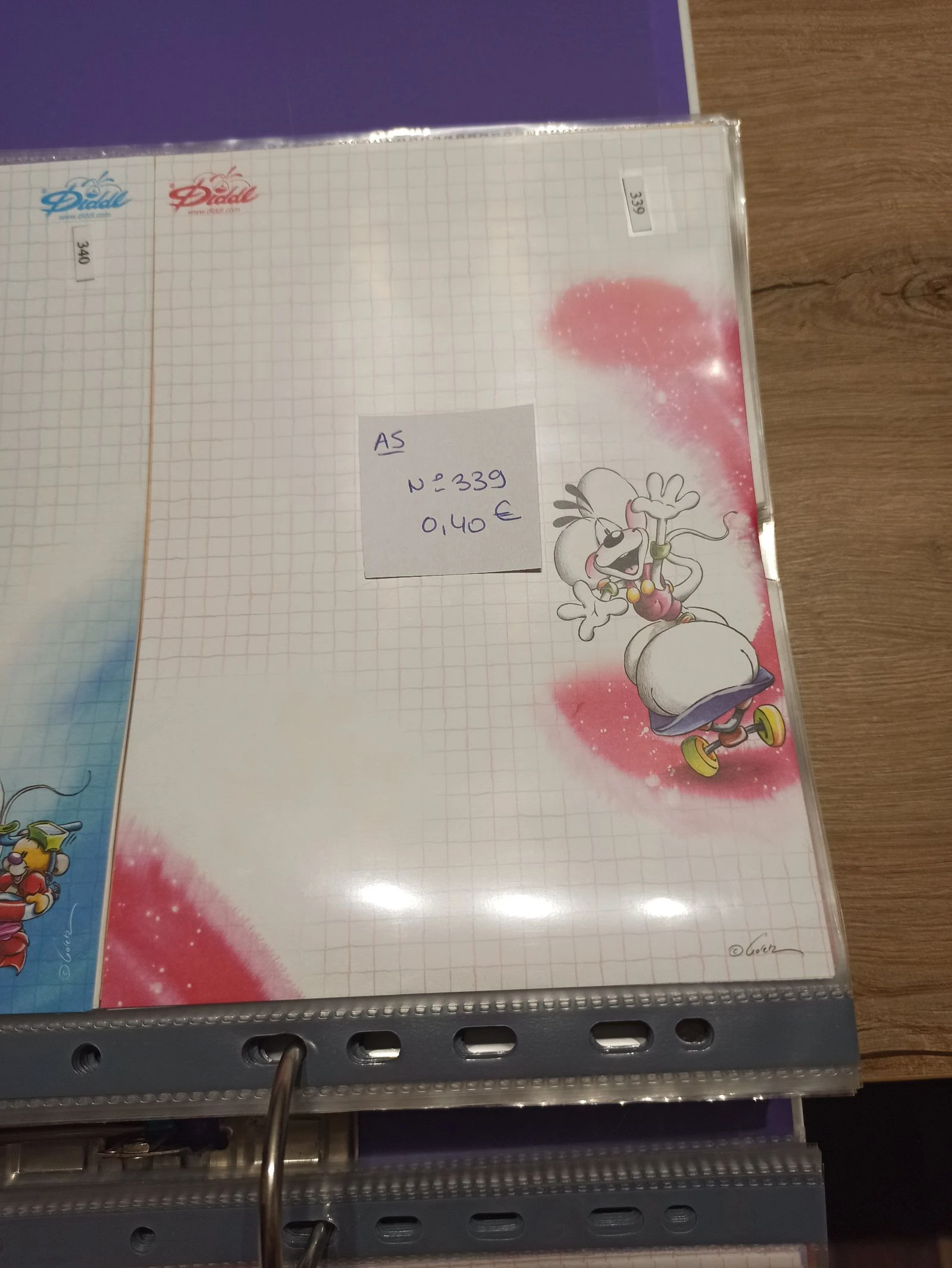 Feuille Diddl A5 339 0,40e 